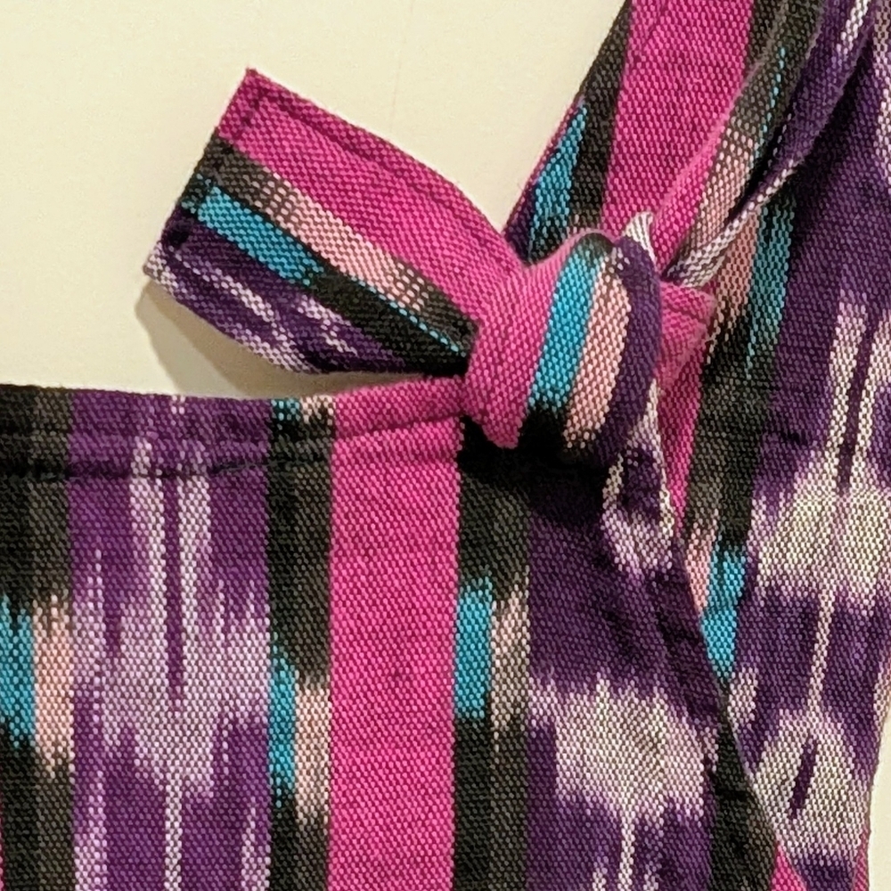 NWOT Beckwoman L 100% Guatemalan Cotton Pink and Turquoise Overalls - Picture 9 of 9